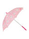 Sass & Belle Kinder Regenschirm Gebogener Handgriff Unicorn Rosa