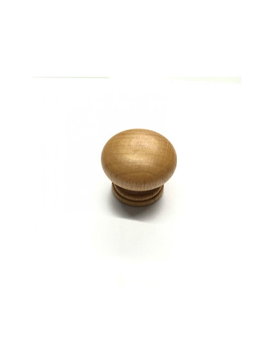 Import Hellas 3819Φ Πόμολο Επίπλου από Ξύλο Φυσικό Φ30mm 3819