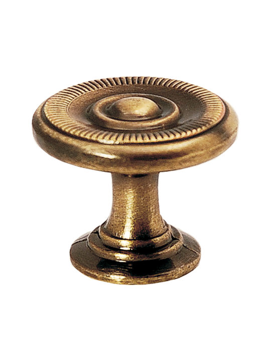 Conset C911 Antik Knopf Möbelgriff aus Metallisch Oxidized Ø27mm C911-27S03S03 1Stück