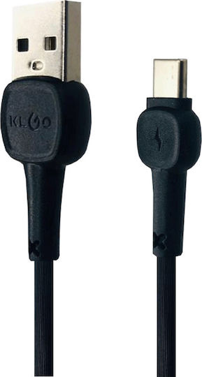 KLGO S7 USB 2.0 Кабел USB-C Мъжки - USB-A Черен 1м