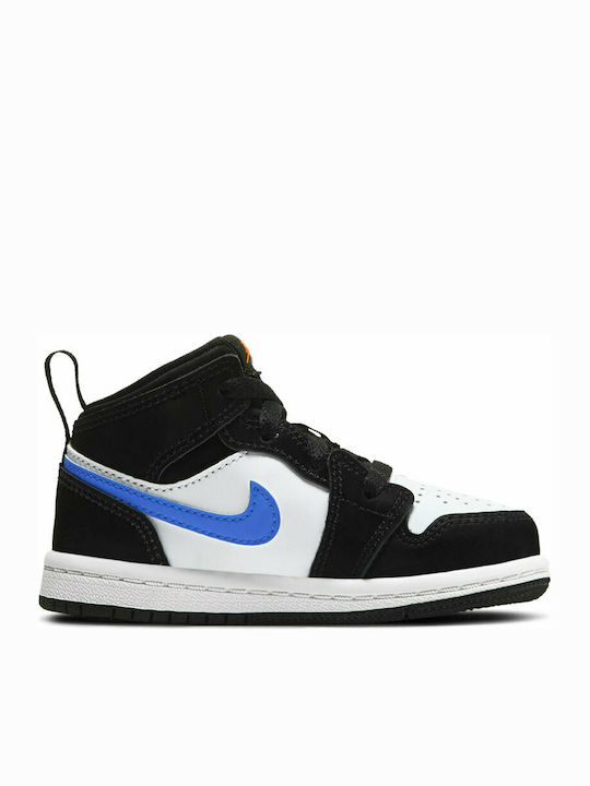 Air 1 Mid Kids Sports Shoes Basketball with Laces Black
