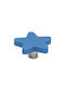Conset Stern C849 P18 Kinder Knopf Möbelgriff aus Kunststoff in Blau Farbe 49mm C849-P18X11 1Stück
