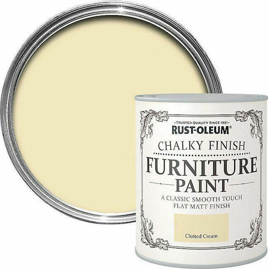 Rust-Oleum Furniture Paint Chalky Finish Χρώμα Κιμωλίας Clotted Cream Cream Μπεζ 125ml