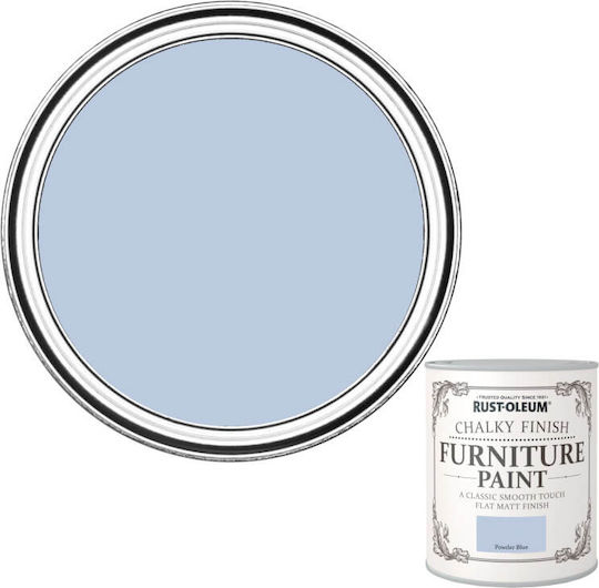 Rust-Oleum Furniture Paint Chalky Finish Colour Chalk Powder Blue 125ml