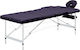 vidaXL Aluminum Portable/Folding Purple Massage...