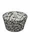 Marva Jungle Fruit Bowl Metallic Black 24x24x13cm