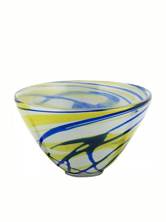 WM Collection Φρουτιέρα Γυάλινη Πολύχρωμη 27x27x18εκ.