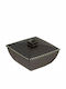 WM Collection Fruit Bowl Porcelain Brown 16.5x16.5x12cm