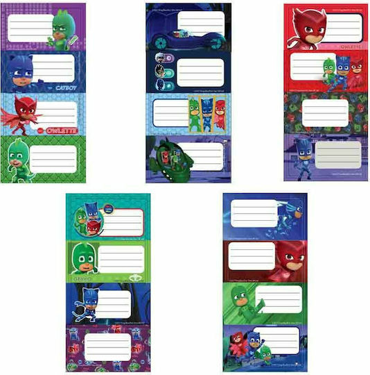 Διακάκης PJ Masks Ετικέτες Τετραδίων 20τμχ