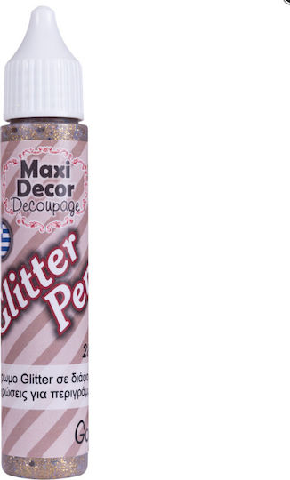 Maxi Decor Stilou Glitter Auriu 28ml