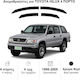 Heko Set of Windbreakers Front and Rear Car Dark Fime for Toyota Hilux 4pcs