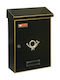 Viometal LTD 3001 Βερολίνο Outdoor Mailbox Metallic Black - Gold 28x10x38cm