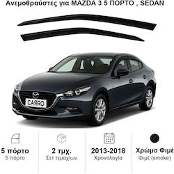 Heko Σετ Ανεμοθραύστες Μπροστινοί Σκούρο Φιμέ για Mazda 3 2τμχ 23163