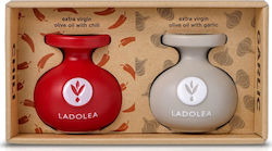 Ladolea Exzellentes natives Olivenöl Bio-Produkt mit Aroma Knoblauch 160ml 2Stück
