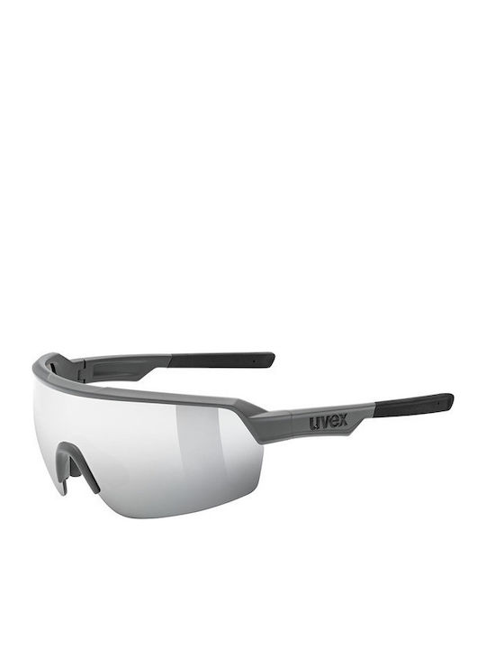 Uvex Sportstyle 227 Sunglasses with Gray Plastic Frame and Silver Mirror Lens S5320665516