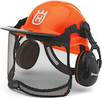 Husqvarna Functional Construction Site Helmet with Earplugs Orange 576 41 24-01 08576412401