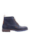 Commanchero Original Men's Leather Military Boots Navy Blue