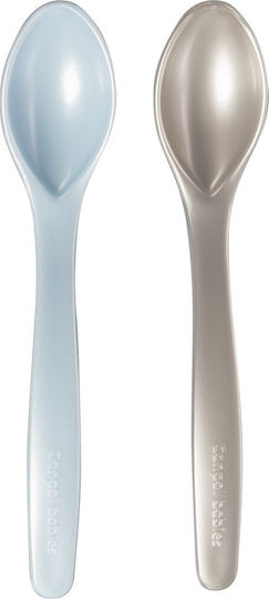 Canpol Babies Baby Set with Spoons made of Plastic for 4+ months Blue 2pcs
