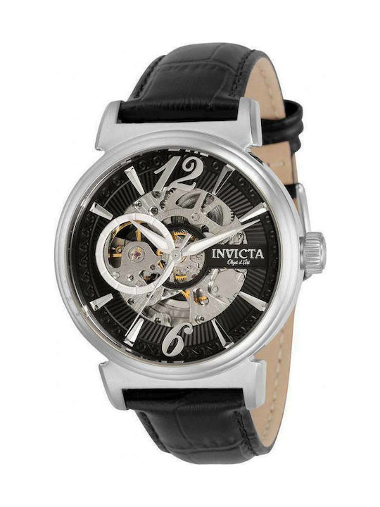 Invicta Objet D Art Automatic Skeleton 30461 Silver Black Skroutz.gr