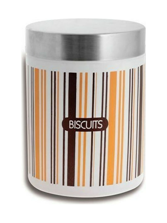 Nava Metallic Cookie Jar Multicolour 13x13x17.5cm