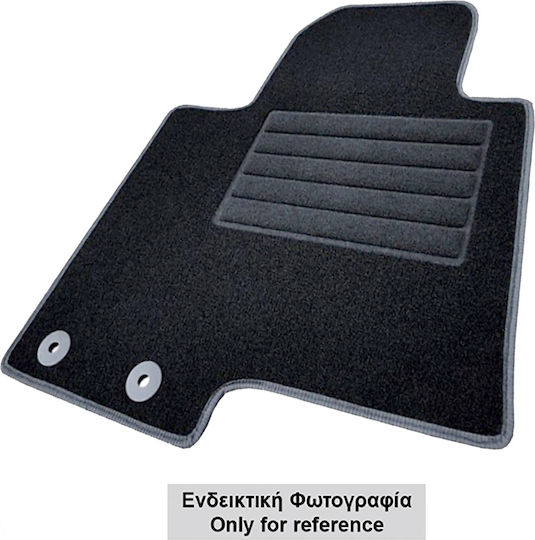 Cik Set of Front and Rear Mats 4pcs for Toyota C-HR 2016 Black
