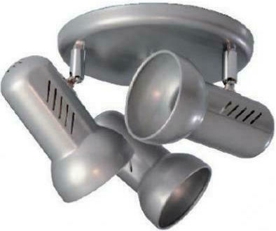 Evivak Single Spot with Socket E14 in Silver Color