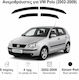Heko Car Windbreakers Set Front and Back Dark Fime for Volkswagen Polo 2002-2009 4 Pieces