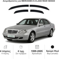 Heko Set Deflectoare Vânt Față și Spate Dark Fime Pentru Mercedes-Benz S 4 Bucăți 23272
