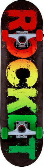 Rocket Skateboards Fade Rasta 8" 8" Σανίδα Shortboard Πολύχρωμη