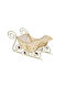 JK Home Decoration Χριστουγεννιάτικη Μεταλλική Φιγούρα Έλκηθρο Χρυσό Ύψους 15εκ. 6τμχ