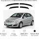 Heko Set of Windbreakers Front and Rear Car Dark Fime for Mercedes-Benz B Class 4pcs