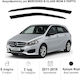 Heko Set of Windbreakers Front Car Dark Fime for Mercedes-Benz B Class 2pcs