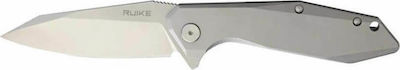 Ruike P135-SF Pocket Knife Survival Silver with Blade made of Stainless Steel