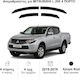 Heko Set of Windbreakers Front and Rear Car Dark Fime for Fiat Fullback Mitsubishi L200 4pcs