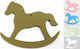 Paperpack Net Wooden Animal 24x19cm Thickness 4mm 1 Package Various Designs