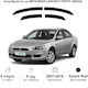 Heko Set of Windbreakers Front and Rear Car Dark Fime for Mitsubishi Lancer 4pcs