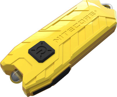 NiteCore Επαναφορτιζόμενος Φακός Μπρελόκ LED Αδιάβροχος IP65 με Μέγιστη Φωτεινότητα 55lm Tube V2.0 Yellow