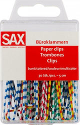 Sax Paper Clip 50mm Χρωματιστοί 30pcs