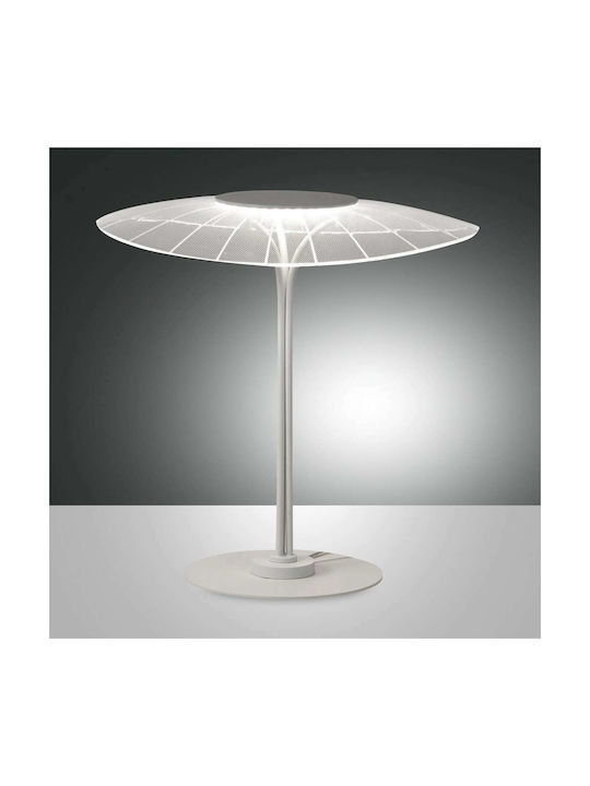 Fabas Luce Vela Metal Lampă de masă LED cu Umbrelă și Bază Alb