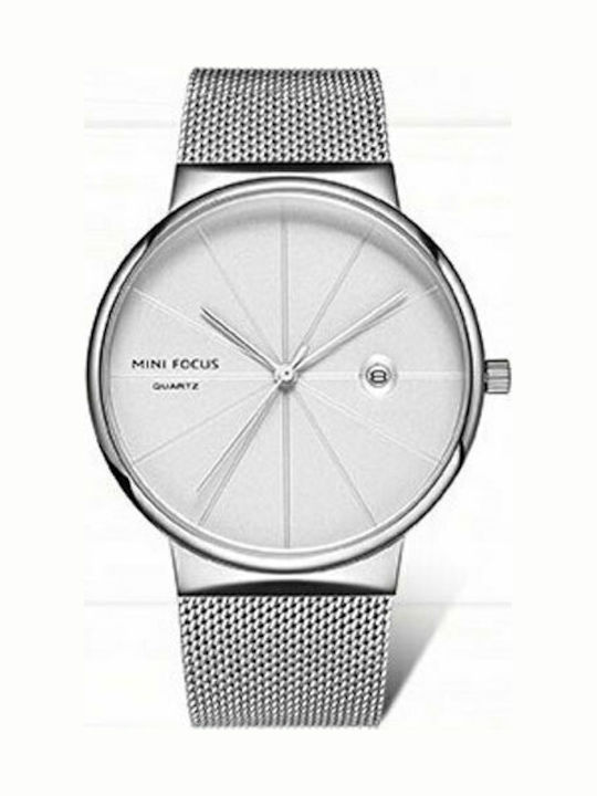 Mini Focus Damen Uhr mit Silber Metallarmband