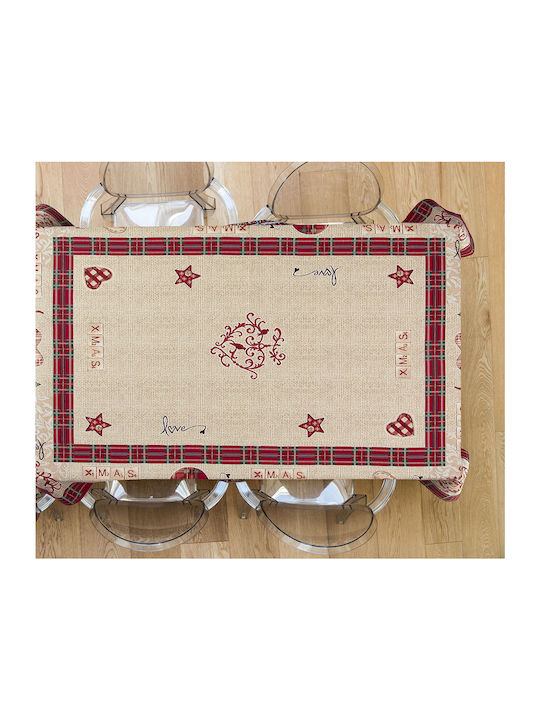 Beauty Home Art 8254 Weihnachtlich Tischtuch Stoff Mehrfarbig L260xB140cm.