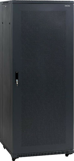 Central Boden Rack-Schrank 47U mit 2 gelochten Türen 80x80x229cm Schwarz 9900 4 800 47/C2