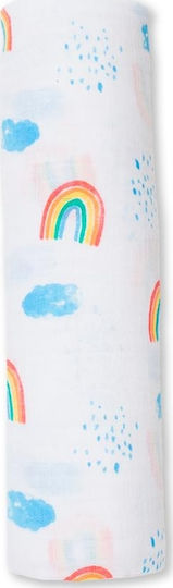 Lulujo Rainbow Sky Прегръщаща Пелена от Муселин Многоцветен 120x120см.