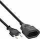 InLine Extension Cable Cord 2 x 0.75mm²/2m Black