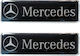 Race Axion Autoschild Mercedes Embleme für Epoxidharz verschraubte Matten Schwarz/Chrom 10x3cm 2 Stück in Schwarz Farbe LOGO.MERCEDES-RXCCA