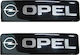 Race Axion Opel Σήματα για Πατάκια Εποξειδικής Ρητίνης Βιδωτά Μαύρο/Χρώμιο 10x3 2τμχ