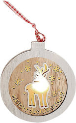 Beleuchteter Holzartiger Rentier Weihnachtsbaumschmuck Braun 10.5x10.5cm Beleuchteter Holzartiger Rentier Weihnachtsbaumschmuck Braun 10.5x10.5cm