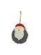 Hängender Weihnachtsmann Ornament Hölzern Gray 8x8cm