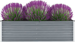 vidaXL Planter Box Metallic Gray