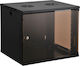 Safewell Επιτοίχια Καμπίνα Rack 9U 60x55x60cm Μαύρο SMB6509